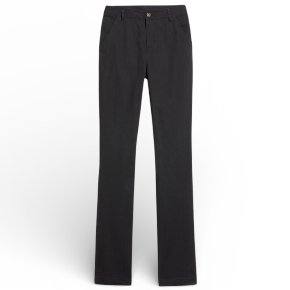 Old Navy Black High Rise Adjustable Waist Flare Twill Chino Jeans